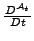 $\frac{D^{{\cal A}_t}}{D t}$