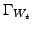 $ \Gamma_{W_t}$