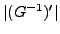 $\vert(G^{-1})^\prime\vert$