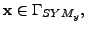 $\displaystyle \mathbf{x}\in \Gamma_{SYM_y},$