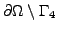$ \partial\Omega\setminus \Gamma_4$