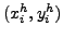 $(x^h_i,y^h_i)$